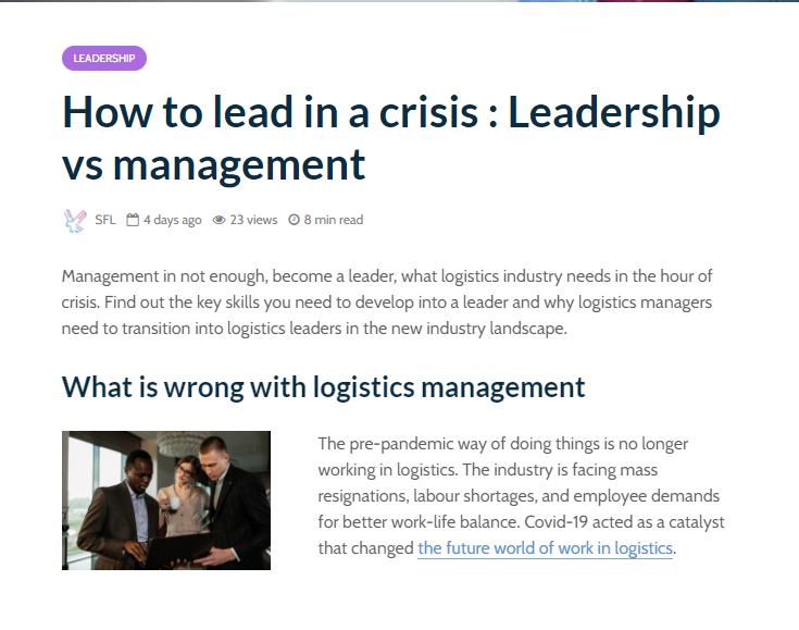 Differences between Leadership & Management
